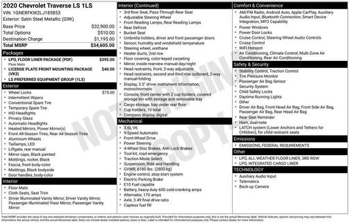 2020 Chevrolet Traverse LS