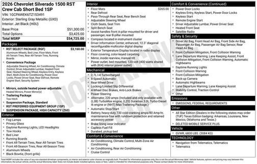 2026 Chevrolet Silverado 1500 RST
