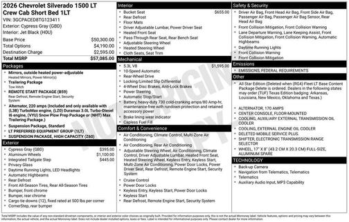 2026 Chevrolet Silverado 1500 LT
