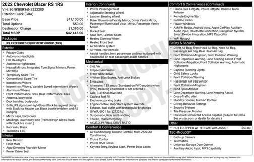 2022 Chevrolet Blazer RS