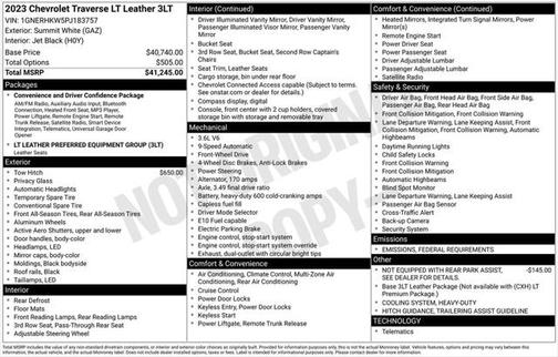 2023 Chevrolet Traverse LT Leather