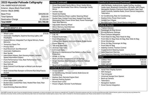 2023 Hyundai PALISADE Calligraphy