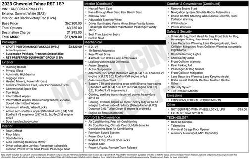 2023 Chevrolet Tahoe RST