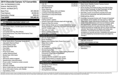 2019 Chevrolet Camaro 1LT