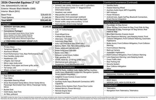 2026 Chevrolet Equinox 1LT