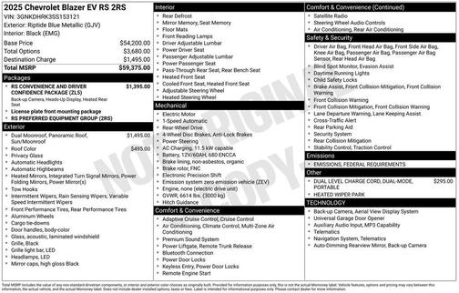 2025 Chevrolet Blazer EV RWD RS