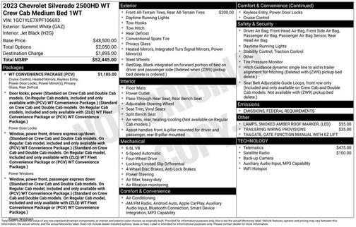 2023 Chevrolet Silverado 2500 WT