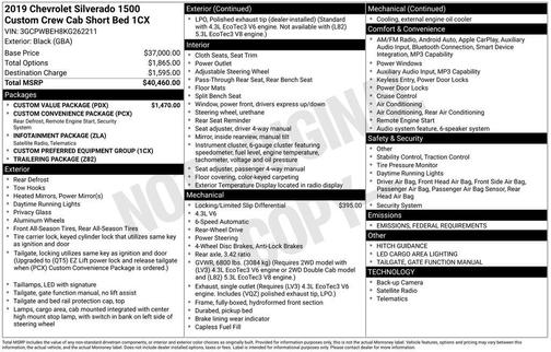 2019 Chevrolet Silverado 1500 Custom