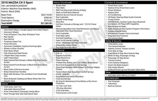 2018 Mazda CX-3 Sport