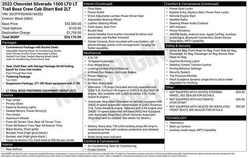 Black 2022 Chevrolet Silverado 1500 Limited LT Trail Boss