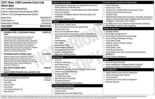 2021 RAM 1500 Laramie