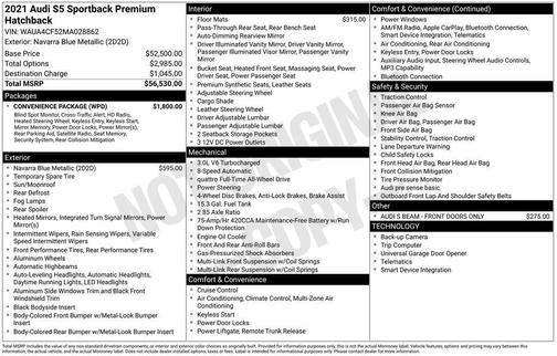 2021 Audi S5 Premium Plus
