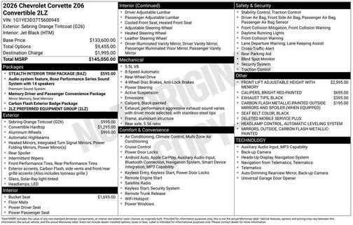 2026 Chevrolet Corvette Z06
