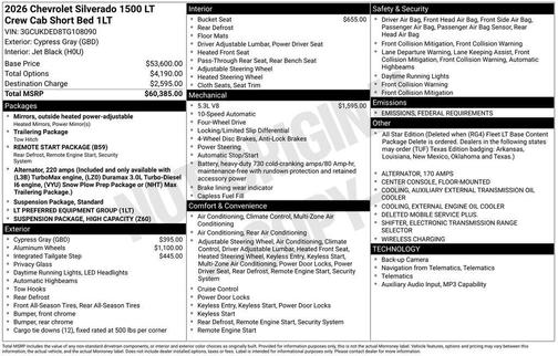 2026 Chevrolet Silverado 1500 LT