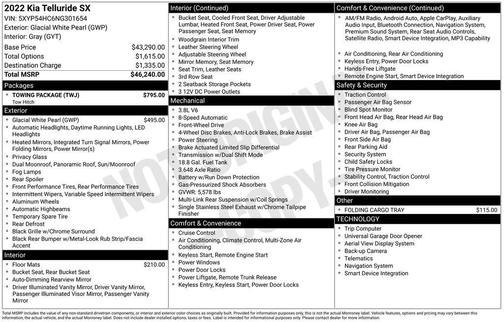 2022 Kia Telluride SX
