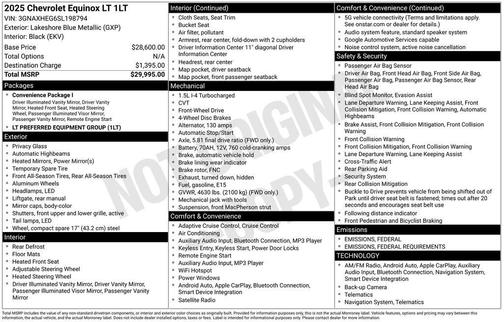 2025 Chevrolet Equinox 1LT