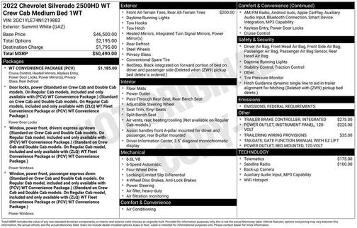 2022 Chevrolet Silverado 2500 WT