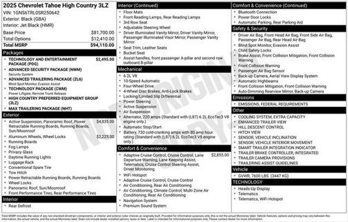2025 Chevrolet Tahoe High Country