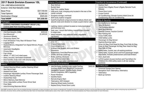 Chili Red 2017 Buick Envision Essence
