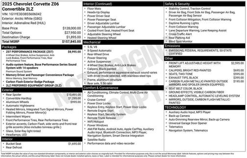 2025 Chevrolet Corvette Z06
