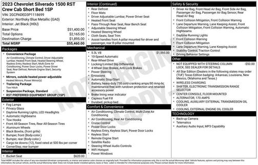 Blue Metallic 2023 Chevrolet Silverado 1500 RST
