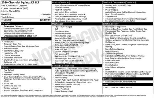 2026 Chevrolet Equinox 1LT