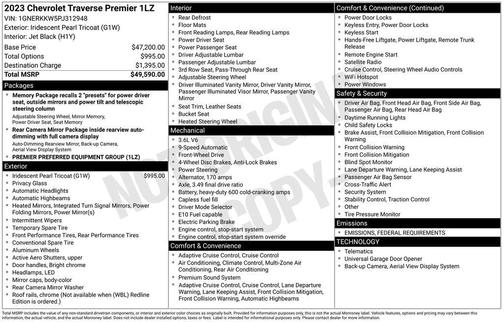 2023 Chevrolet Traverse Premier