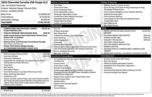 2026 Chevrolet Corvette Z06