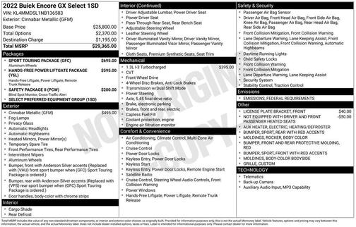 2022 Buick Encore GX Select
