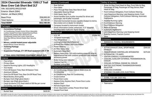 2024 Chevrolet Silverado 1500 LT Trail Boss