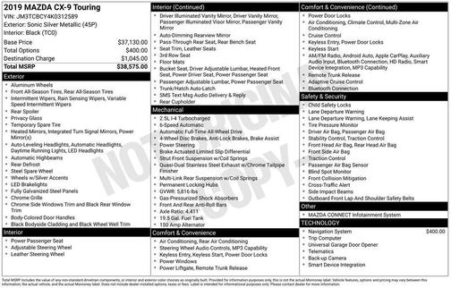 2019 Mazda CX-9 Touring