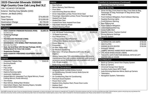 2025 Chevrolet Silverado 3500 High Country