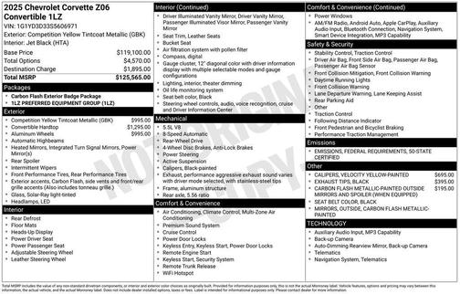2025 Chevrolet Corvette Z06