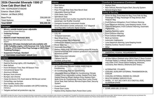 2026 Chevrolet Silverado 1500 LT