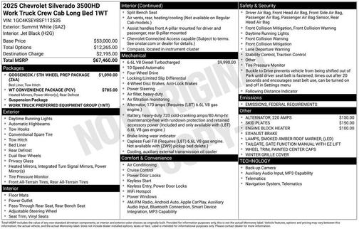 2025 Chevrolet Silverado 3500 WT