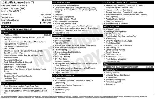 2022 Alfa Romeo Giulia Ti