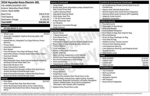 2024 Hyundai KONA EV SEL
