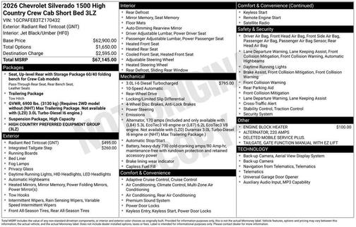 2026 Chevrolet Silverado 1500 High Country