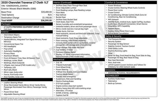 2020 Chevrolet Traverse LT