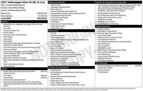 2021 Volkswagen Atlas 3.6L SEL