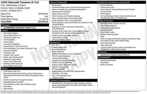 2020 Chevrolet Traverse LS