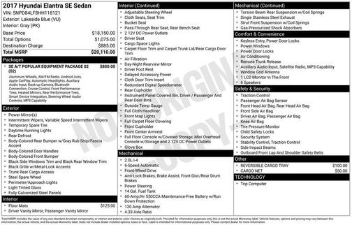 2017 Hyundai ELANTRA SE