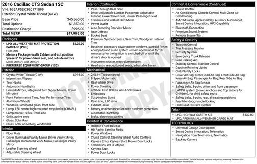 2016 Cadillac CTS 2.0L Turbo
