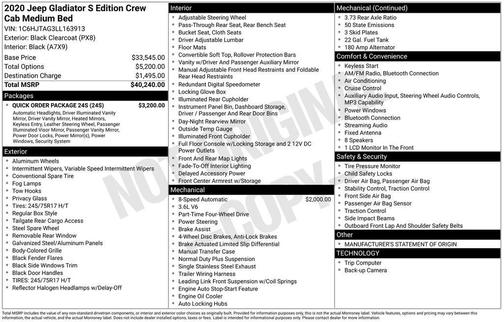 2020 Jeep Gladiator Sport S