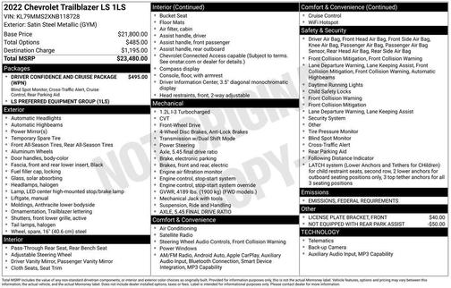 2022 Chevrolet Trailblazer LS