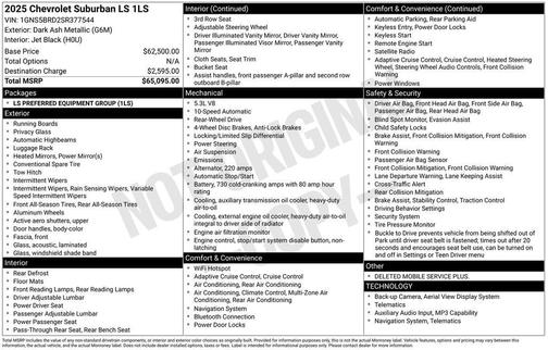 Ash 2025 Chevrolet Suburban LS