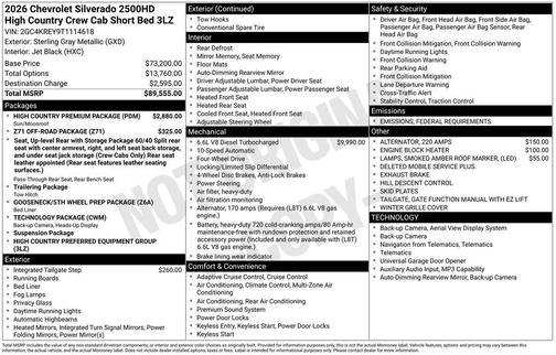 2026 Chevrolet Silverado 2500 High Country