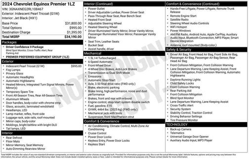 2024 Chevrolet Equinox Premier w/1LZ