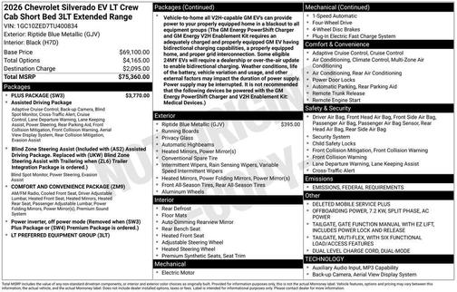2026 Chevrolet Silverado EV LT