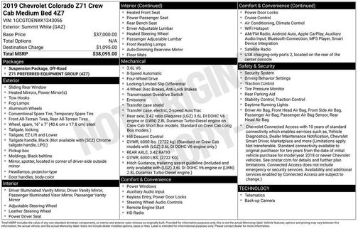 2019 Chevrolet Colorado Z71